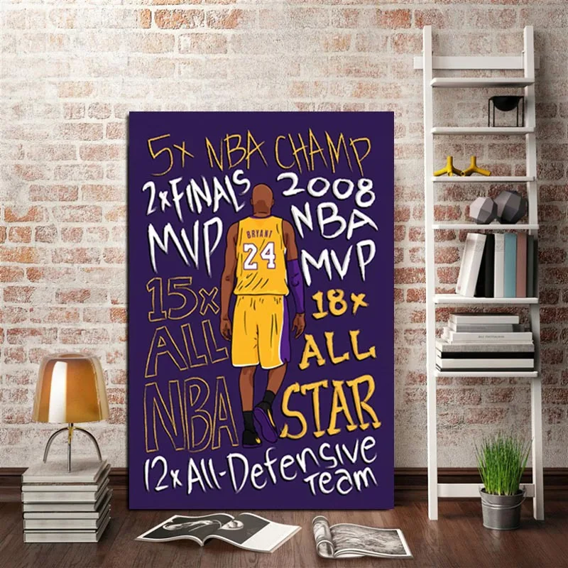 Kobe Bryant баскетбол искусство холст постеры принты домашний декор стены живопись