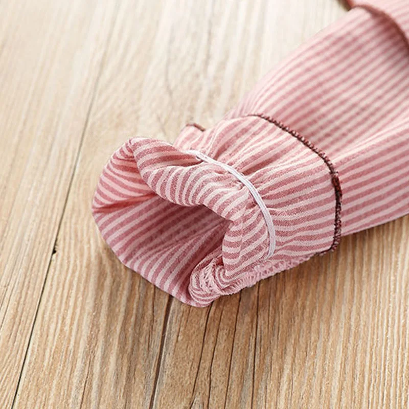 

Autumn new products girls shirts korean striped ruffled lapel bow tie shirts for teenage girls pretty clothing 3-8 years old