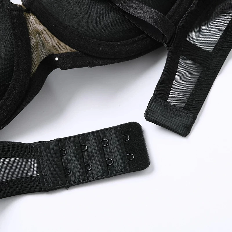 

Hjwsfdcai Sexy Lace Women Bra Set Bandage Embroidery Underwear Removable Bandage bras Push Up Lingerie Ladies Bra And Panties