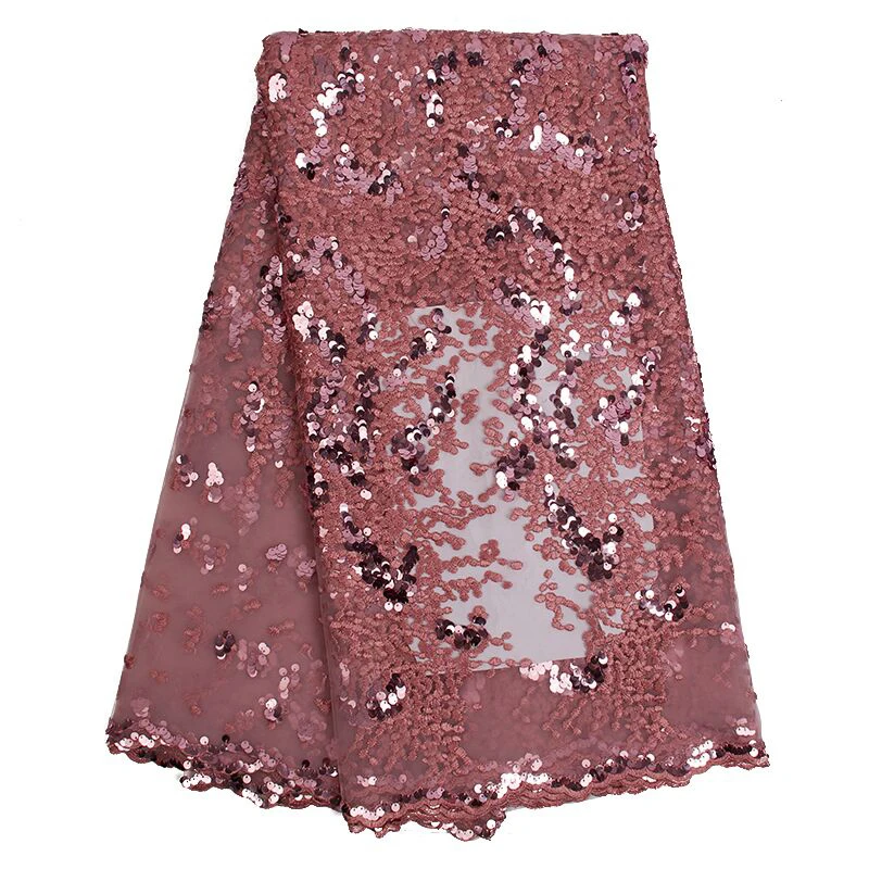 Новая модная и популярная африканская сетчатая кружевная ткань с блестками