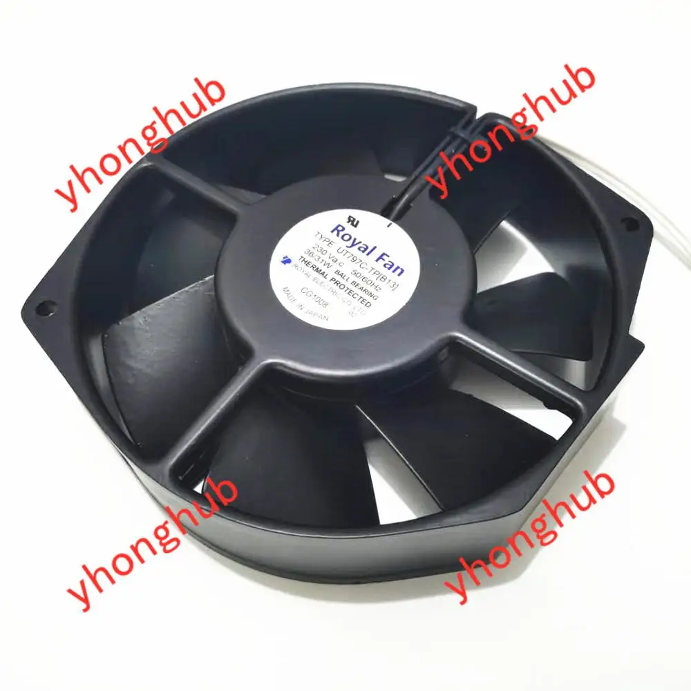 Королевский фанат UT797C TP AC 230V 36 V/31 Вт 172x150x38 мм 2 провод Сервер вентилятор