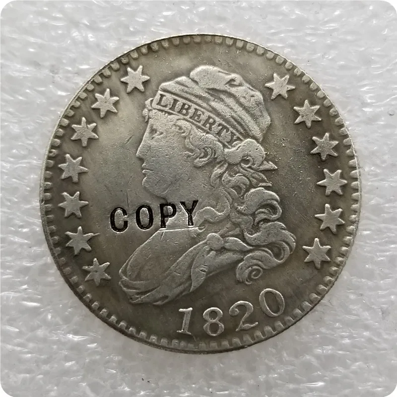 Американская Кепка 1815-1828 кепка с грудью 25 центов свободы четверть девизом копия