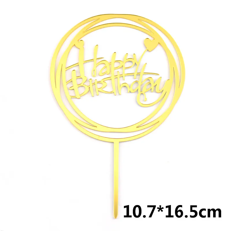 gold 5 Cakelove Белые Крылья Ангела торт комплект экстракласса счастливое украшение для торта ко дню рождения розовый Фламинго верхушка для торта украшения детский душ - Цвет: gold 5
