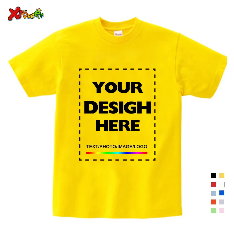 Детская футболка сделай сам с собственным дизайном логотипом фотографией