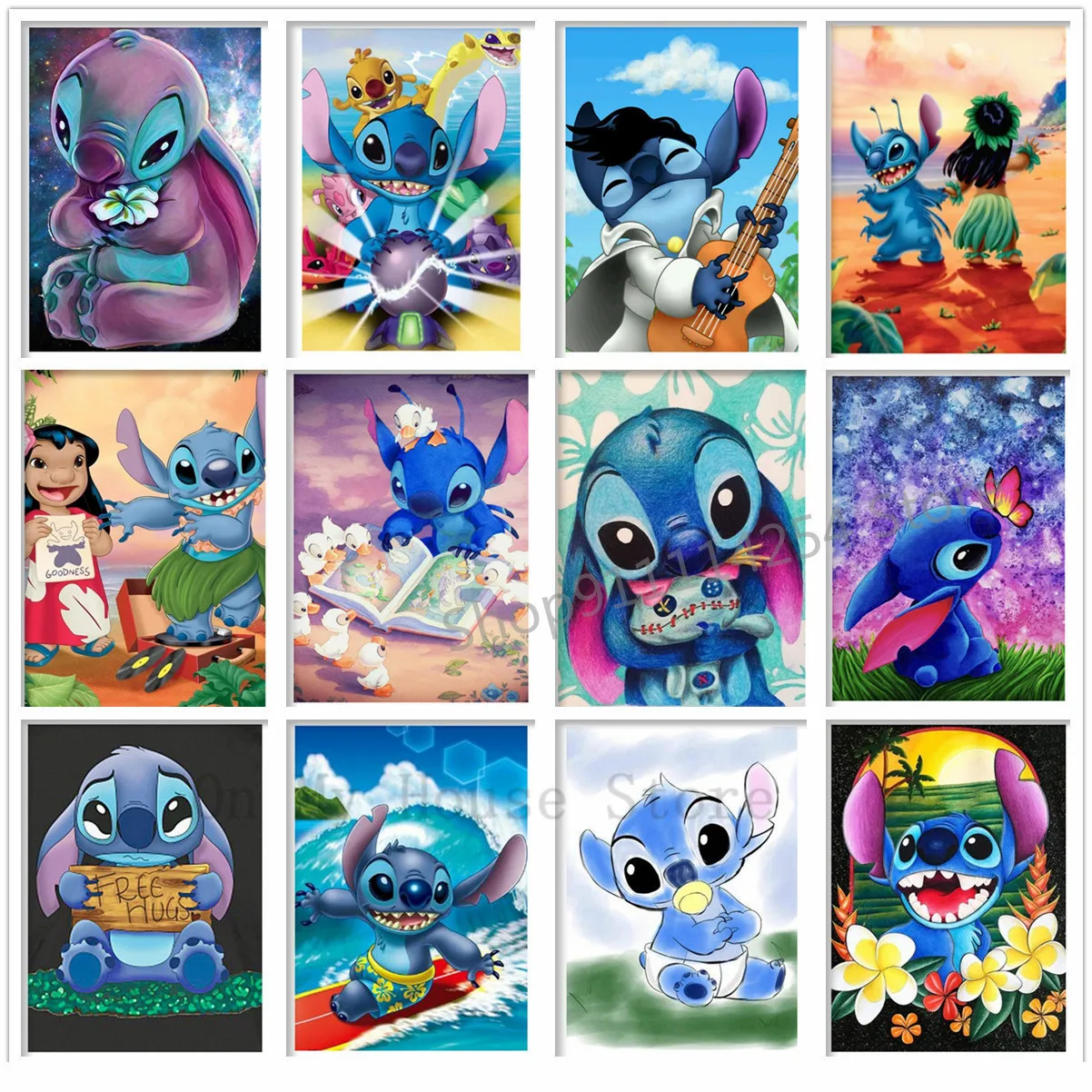 

Алмазная живопись Disney 5D, Набор для вышивки крестиком, квадратная/круглая Алмазная вышивка с мультяшными животными, мозаичная картина