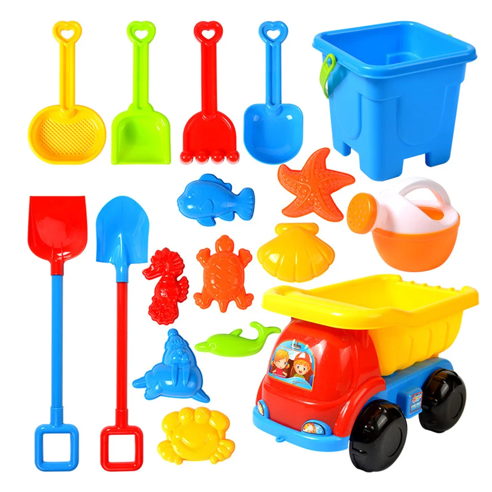 

1 Set/17pcs Sand-excavating Tools Kids Play Set Beach Digging for Outdoor