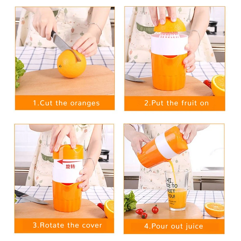 300 мл портативная ручная соковыжималка ручной лимонный оранжевый Reamer для фруктов