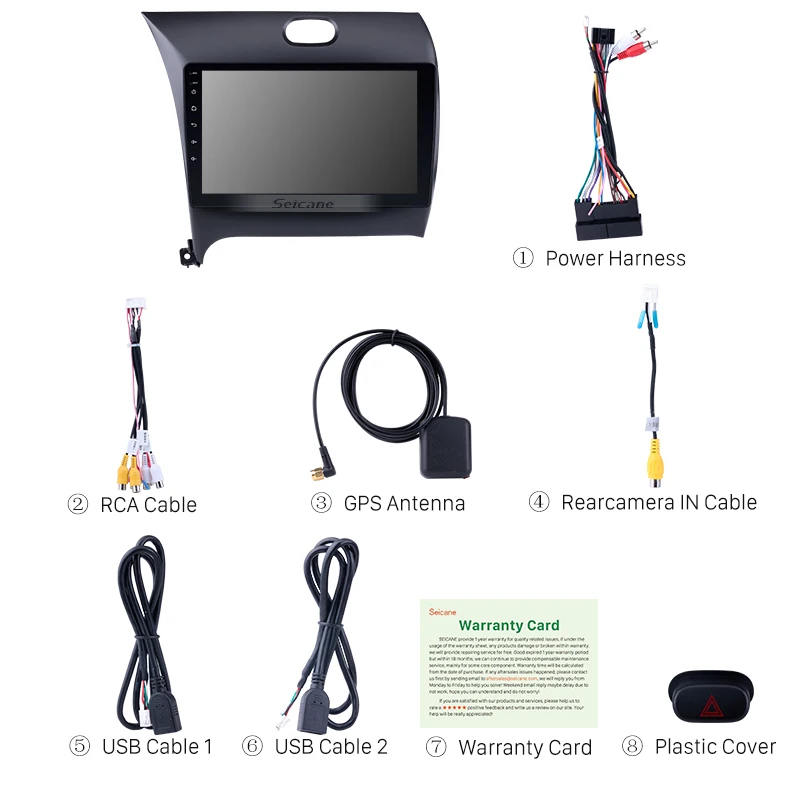 Автомобильный мультимедийный плеер Seicane 2Din Android 10 0 GPS для KIA K3 CERATO FORTE 2013 2014 2015 2016