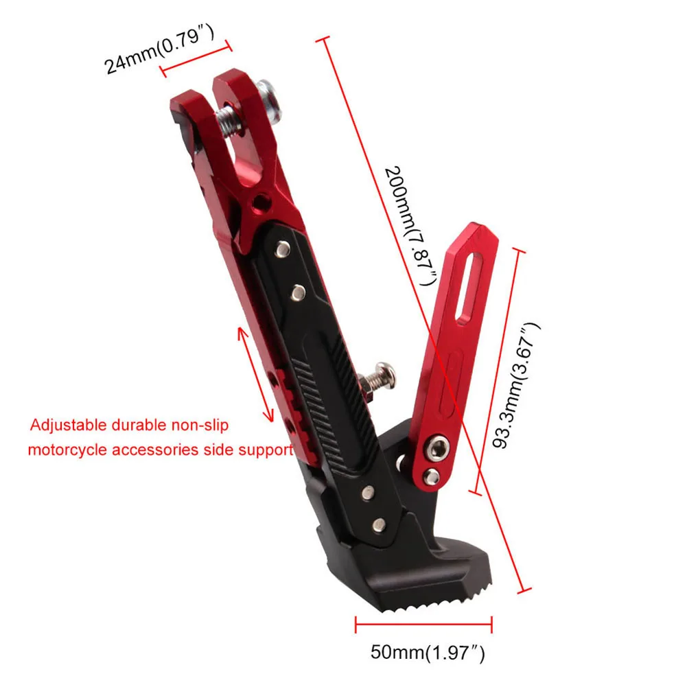 Мотоцикл Kickstand Регулируемая ножная Боковая поддержка стояночный столик для зарядное устройство для электрического мотоцикла универсальный