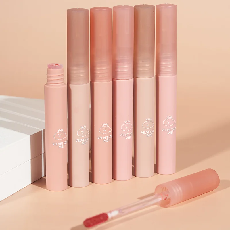 

6 Colors Matte Velvet Lipstick Waterproof Long-lasting Lip Tint Sexy Red Pigment Lip Cosmetic Charming Lip Makeup Maquiagem