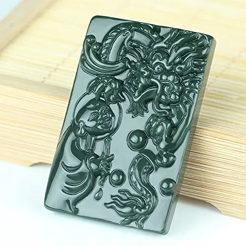 LETSFUN Изящные ювелирные изделия 100% натуральный зеленый нефрит мальчик выглядит