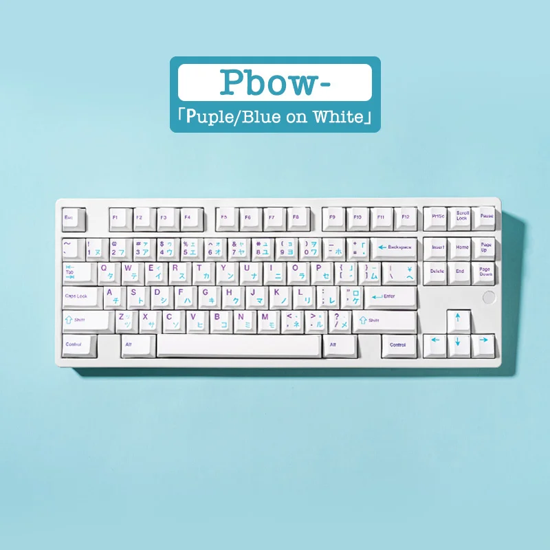 

Колпачки для клавиш GMK PBOW, пурпурные, черные, белые, PBT, колпачки для клавиш с сублимационной печатью, колпачки для клавиш с профилем вишни, с п...