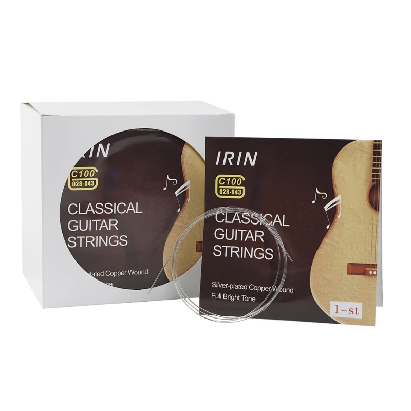 

100Pcs/Set Classical Guitar Strings Nylon Silver-Plated Copper Wound Strings
