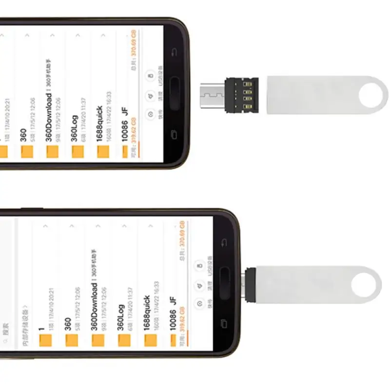 Переходник с USB на Type C OTG Type-c (штекер) Micro (гнездо) конвертер для Xiaomi Huawei Samsung