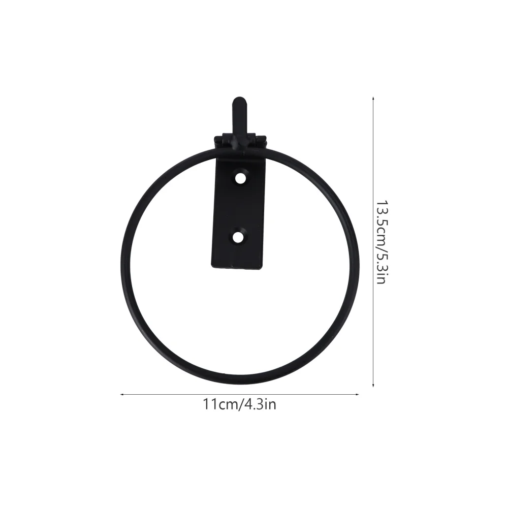 

3pcs Wall Mounted Flower Pot Tray Metal Iron Ring Flowerpot Wall Bracket Planter Tray (13.5x11x6.5cm)