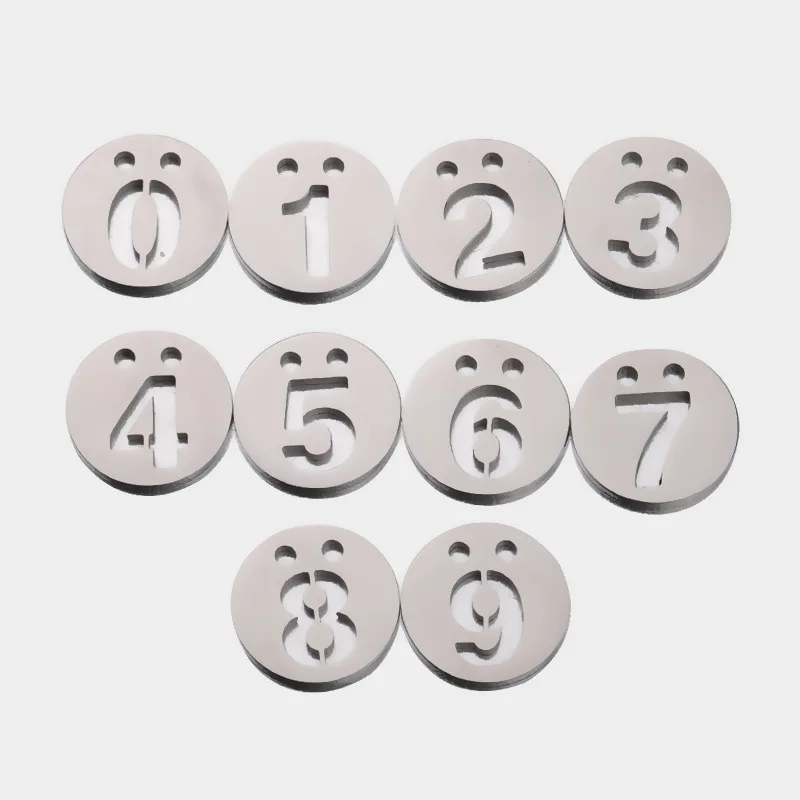 5 шт. подвески из нержавеющей стали с арабскими цифрами|Шармы| |