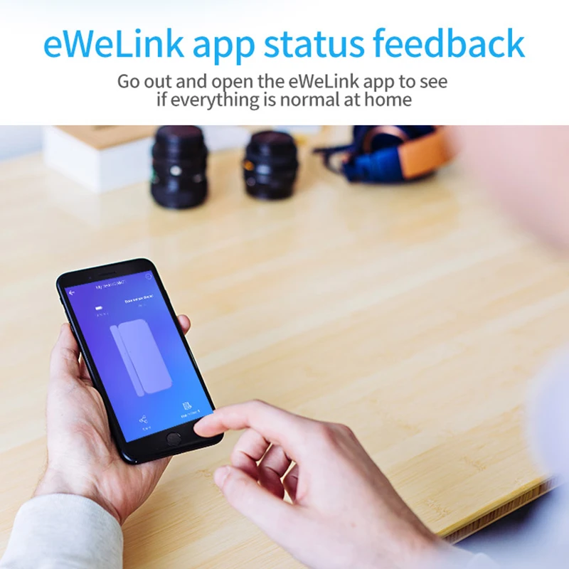Смарт Wi Fi беспроводной дверной датчик eWelink дверные открытые/Закрытые детекторы