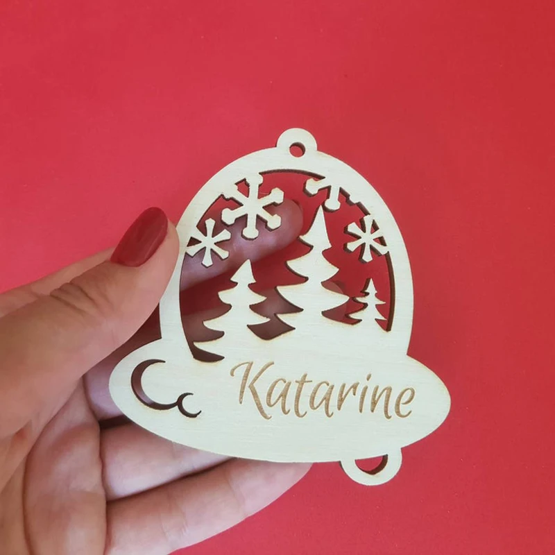 Именной орнамент на заказ персонализированный Рождественский шар