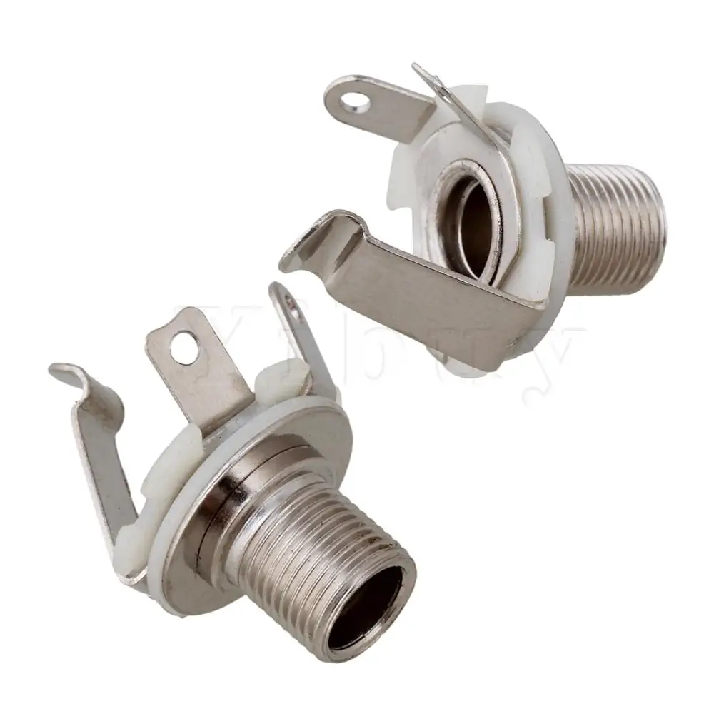 Yibuy 10 x Mono 1/4 Jack socket Electric Guitar Input Output Socket | Спорт и развлечения