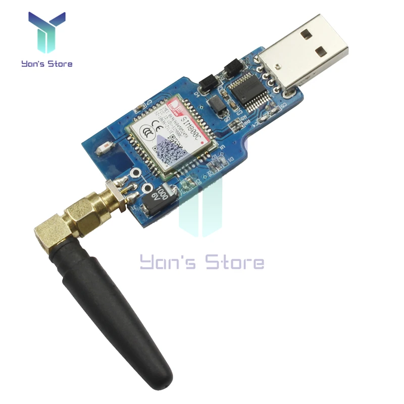 

CH340T USB to GSM GPRS Module Quad-band GSM GPRS SIM800 SIM800C Module 2.4GHz for Wireless Bluetooth SMS Messaging With Antenna