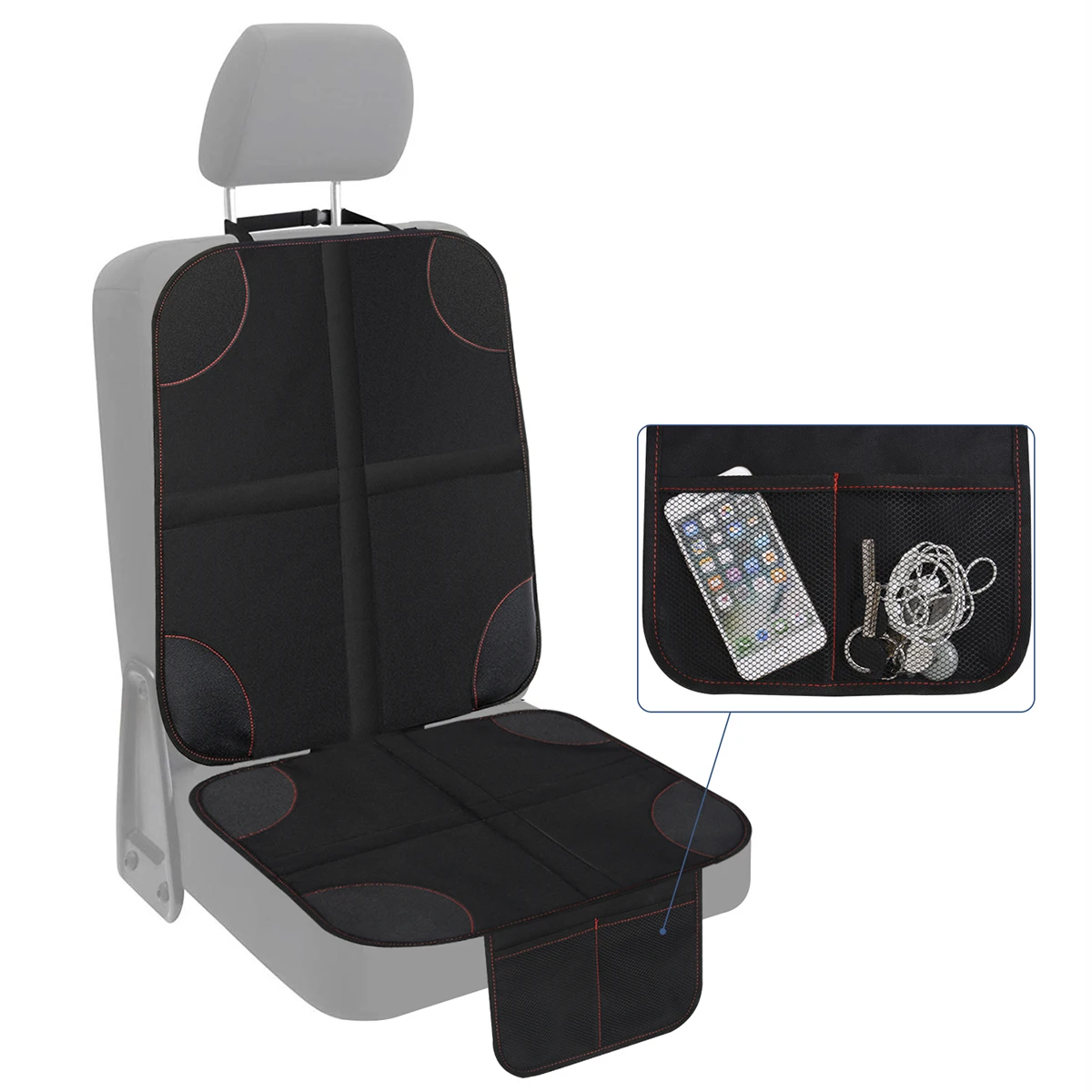 

Free shipping Car Seat Protector + Kick Mat Baby Travel Kick Mat & Seat Cover Waterproof Rear Seat Organizer Storage Pockets