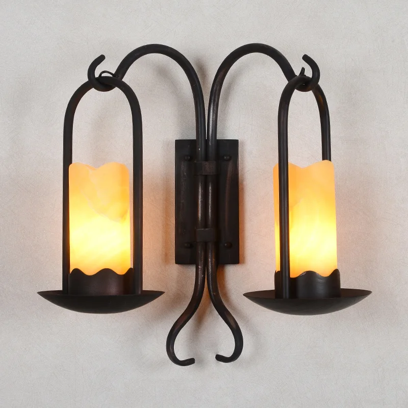 

nordice crystal lampes suspendues blue wall light stone led crystal dining room living room bedroom wall lamp