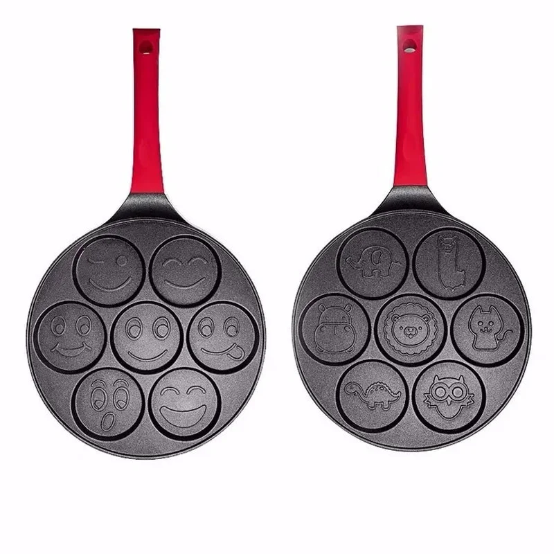 

Seven-hole Breakfast Pot Maifan Stone Porous Waffle Pan Baking Pan Pancake Pan Fried Egg Pan Baby Food Supplement Cookware
