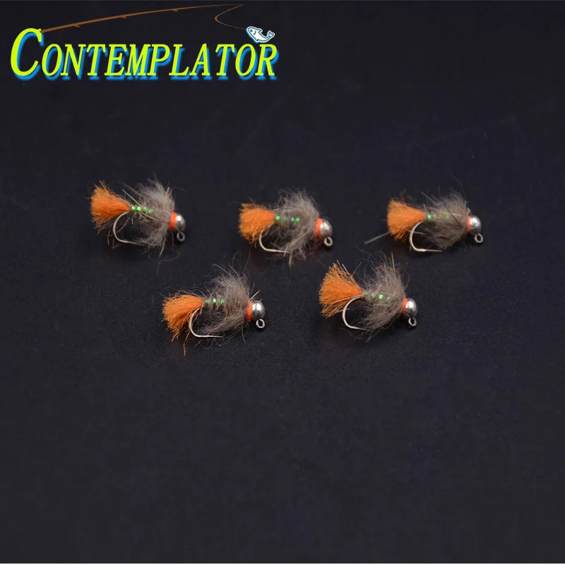 4pcs Hare's Ear Jig Insects Flies For Trout SteelHead 14# Sink Quickly Barbless Hook Perfect Point Fly Fishing Nymph - купить по
