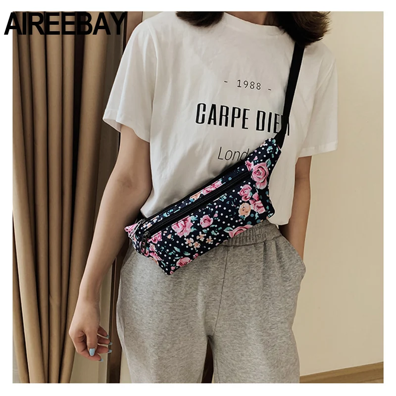 AIREEBAY Новая летняя Стильная Женская поясная сумка с 3 карманами богемная