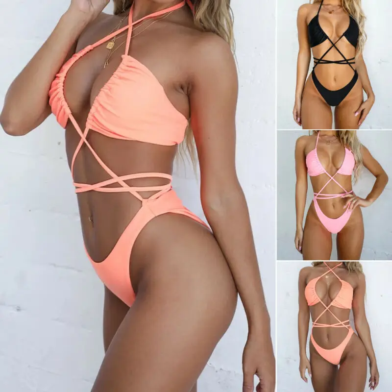 Сексуальная купальная одежда 2020 цельные костюмы женский бандаж купальник