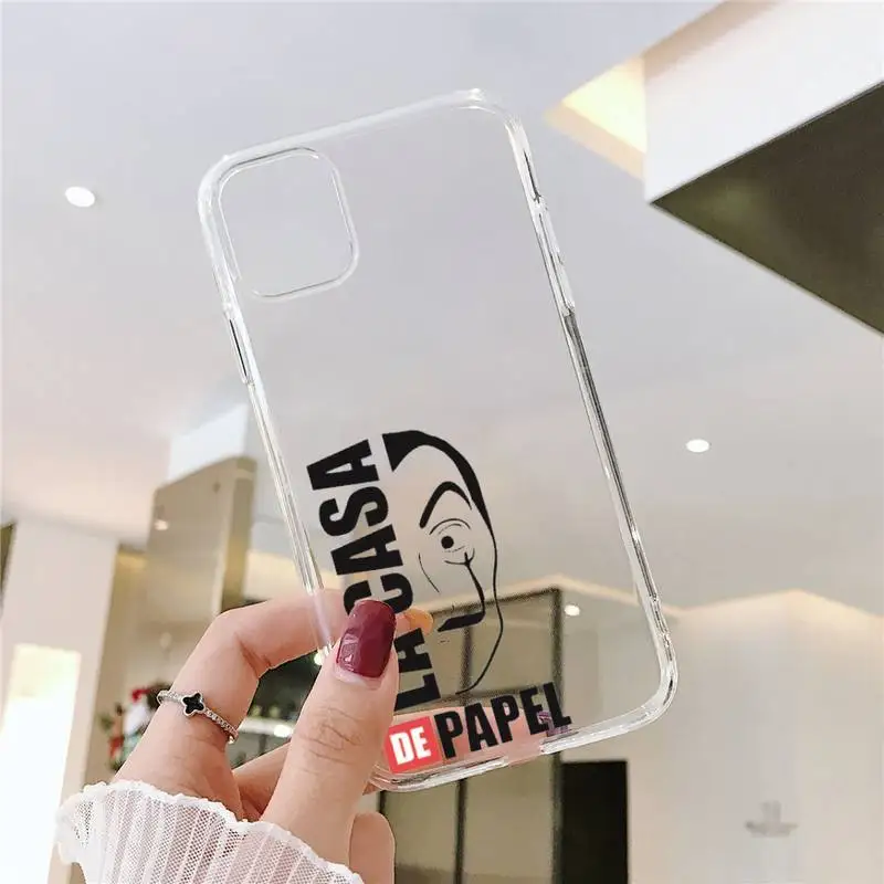 

TV Money Heist House Paper Phone Case Transparent soft For iphone 5 5s 5c se 6 6s 7 8 11 12 plus mini x xs xr pro max