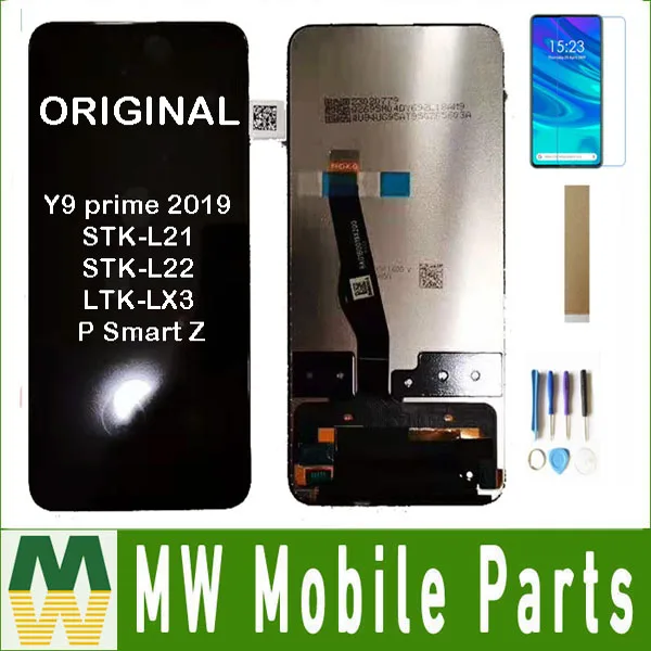 С рамкой ЖК-дисплей для huawei Y9 prime STK-L21 STK-L22 LTK-LX3 P Smart Z ЖК-дисплей Дисплей+ Сенсорный экран Сенсор с комплектом