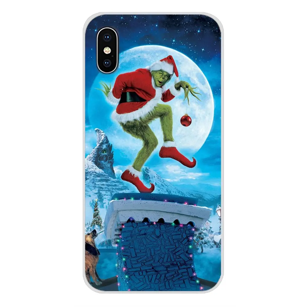 images 1 Дизайнерский чехол для Apple IPhone X XR XS MAX 4 4s 5 5S 5C SE 6 6S 7 8 Plus ipod touch 5 6 зеленый монстр Grinch палантин Рождество - Цвет: images 1