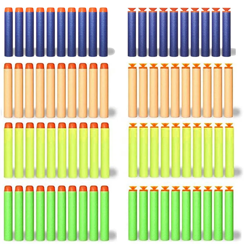 

200 Foam Darts Refill Bullet Pack For Nerf Toy Gun N-Strike Elite Series Blasters (100 Sucker Bullets+100 Hollow Hole Bullets)