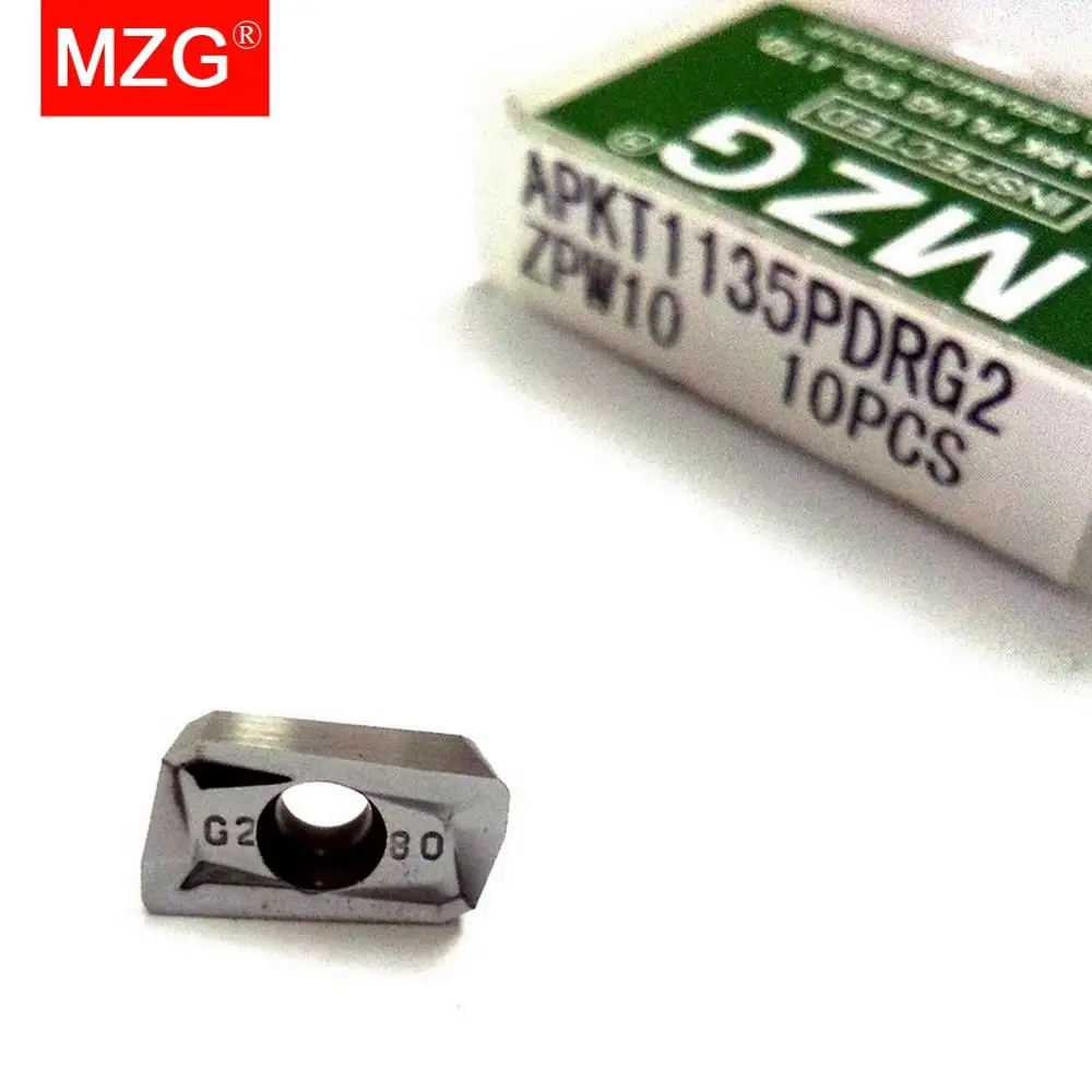 MZG APKT1135PDFRG2 APKT1604PDFRG2 ZPW10 алюминиевые твердосплавные вкладыши концевой фрезы|cutters