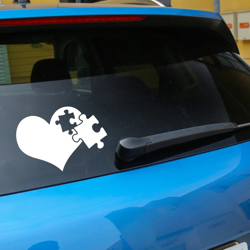 

16.4X11.4CM Love Puzzle Cartoon Window Car Sticker Bumper Decoration Decals