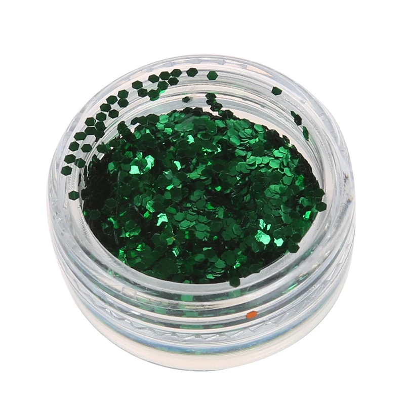 Лот 24 цвета блесток Блеск деко чипы ногтей Маникюр акриловый гель с большим
