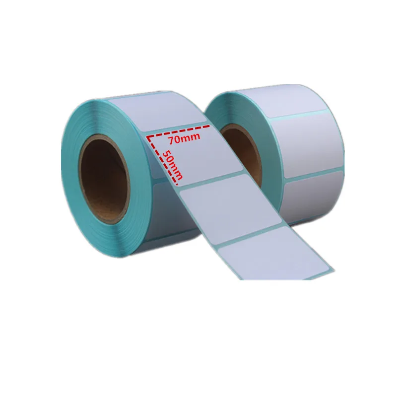 

wholesaleThermal sticker paper 1 volume 70mmx50mm 750 sheets sticker Barcode QR codelabel printing sticker paper
