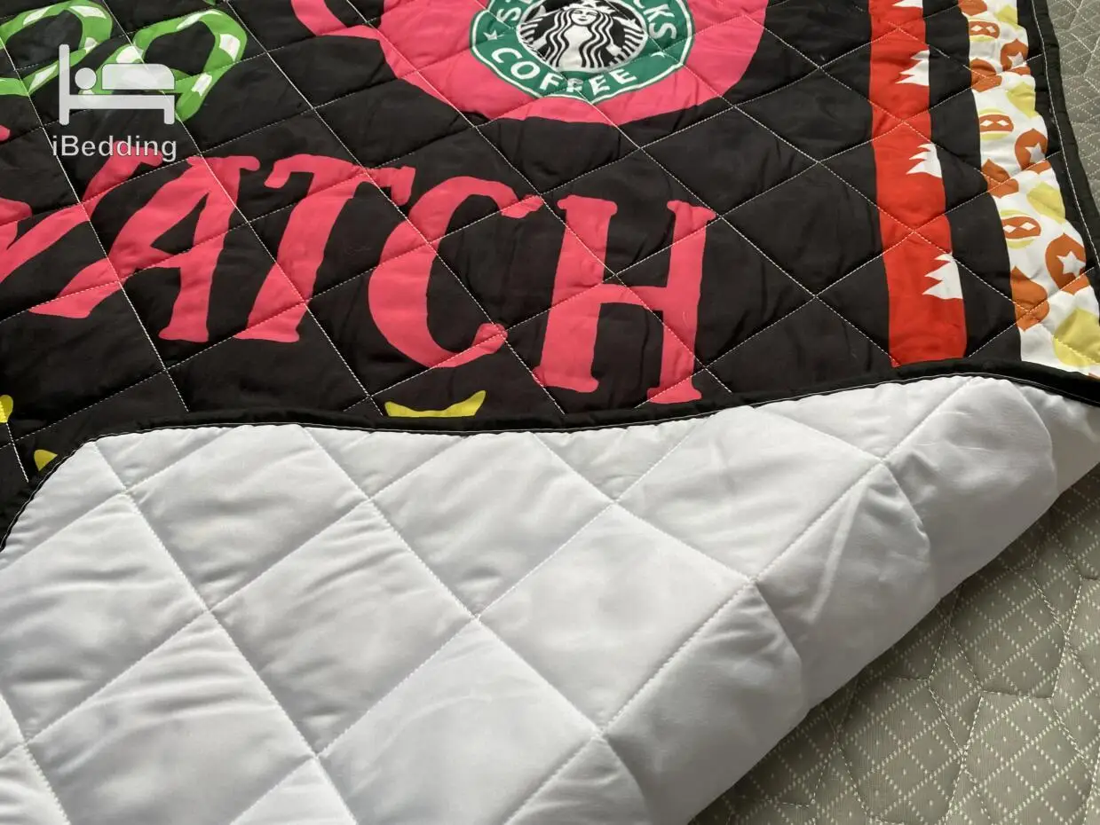 Turtle Waves Customize Printed Quilt Blanket Bedding Set Twin Full/Queen King Size Dropshipping | Дом и сад