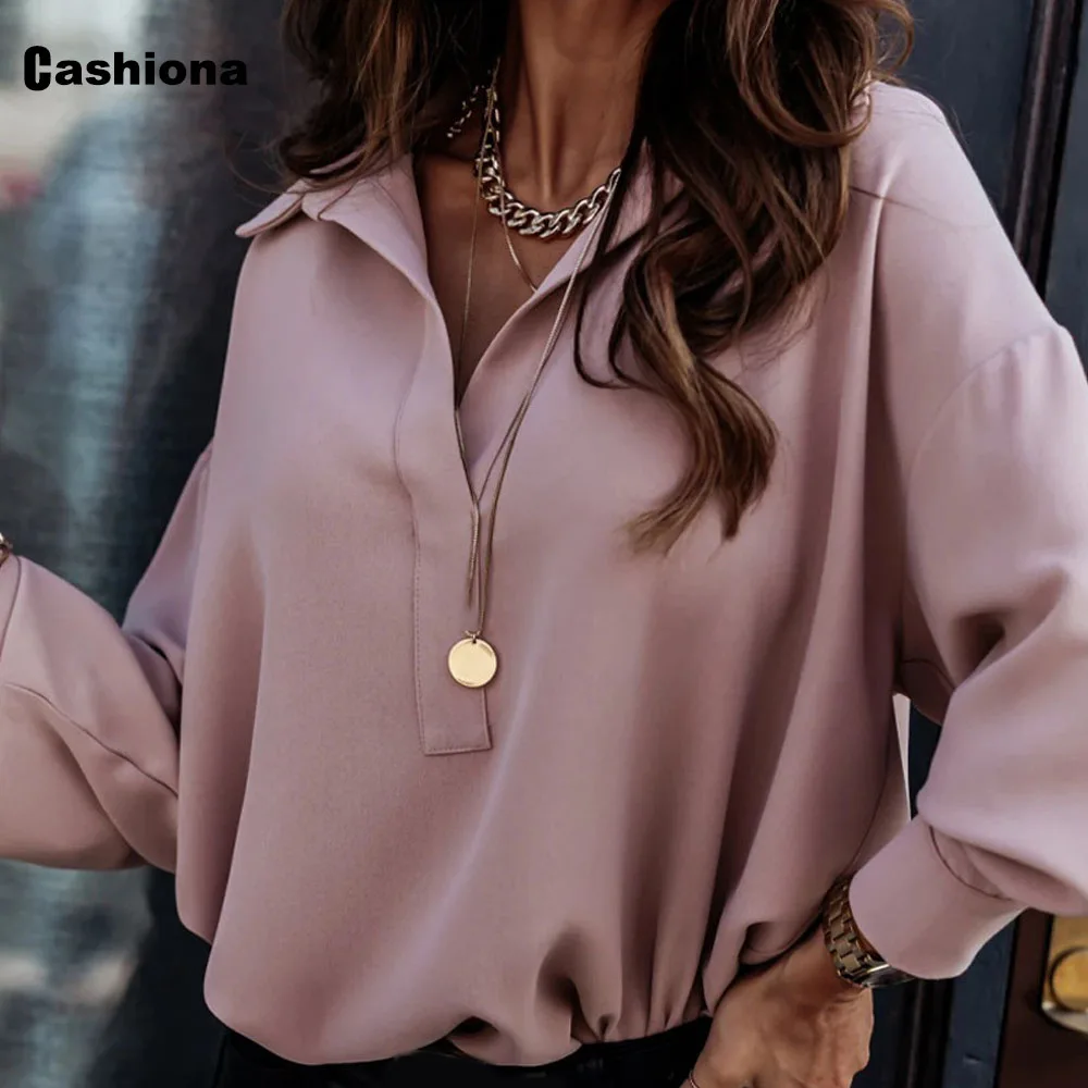 

Cashiona Plus Size Women Elegant Leisure Shirt Blouse 2021 New Summer Basic Top Pullovers White Feminina Blusas Shirt Ropa Mujer