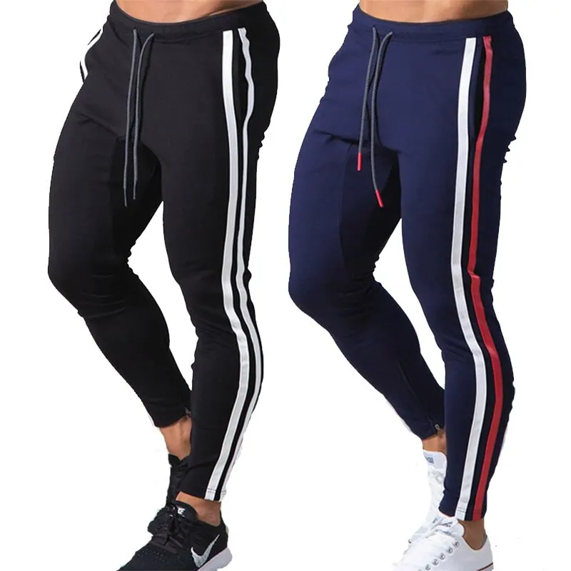 

New Striped Running Pants Men Joggers Sport Pants Hiking Sweatpants Gym Fitness Training Jogging Pants Men Workout Trousers