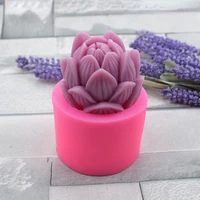 aromatherapy candle silicone mold 3d lotus flower shape soap silicone mould diy handmade soap model plaster mold home decoration