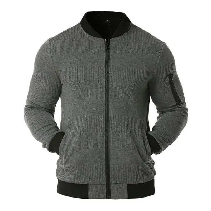 

2020 Autumn Winter New Loose Plus Size Simple Casual Men Tooling Jacket Pure White All-match Bomber Men Jacket Top Free Shipping