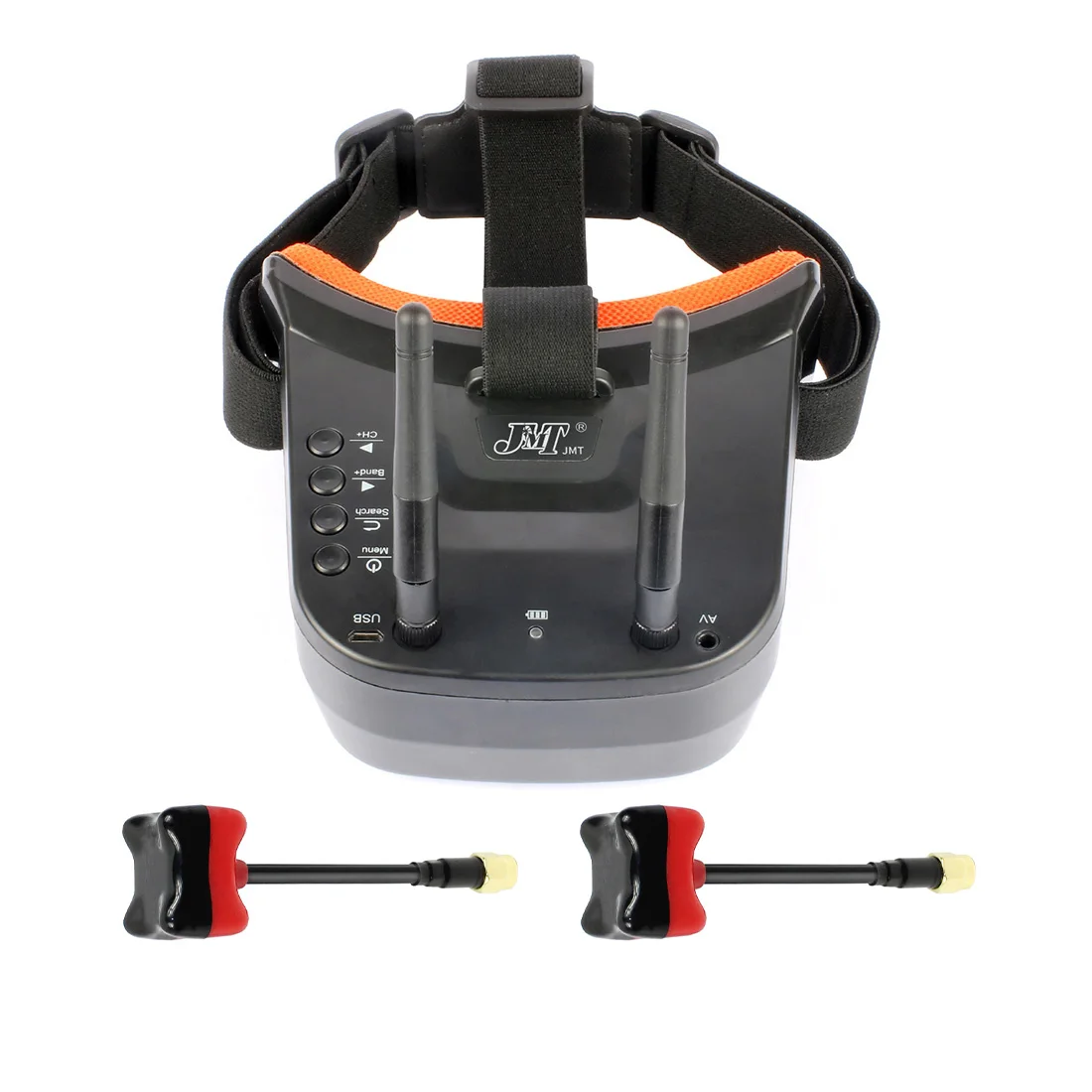 Мини FPV очки 5 8G 40CH 3-дюймовый дисплей 480x320 встроенный аккумулятор с 85 мм антенной