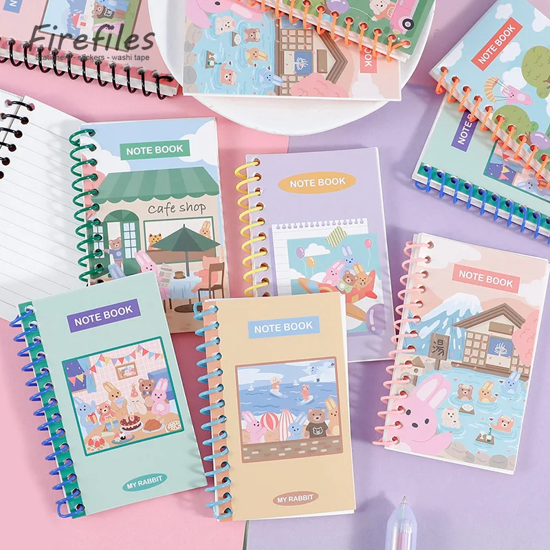

Small Creative Cute Agenda Animal Student Message Diary Binder Notebooks Children's Gift Weekly Planner Cute Cartoon Bear