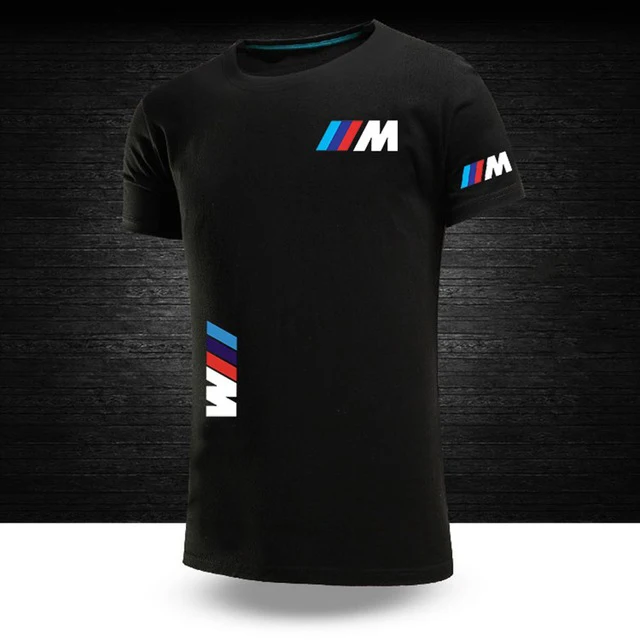 

Для Bmw M Логотип летний полиэстер повседневные с коротким рукавом однотонные рандомные футболки спортивные мотоциклетные ездовые Топы