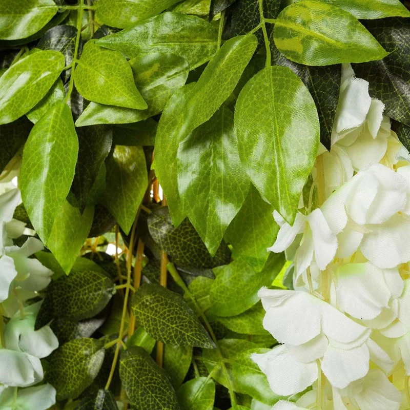 

Hot 24 Pieces Artificial Flowers Fake Wisteria Garland Hanging Wisteria Silk Flowers for Weddings Home Garden Party