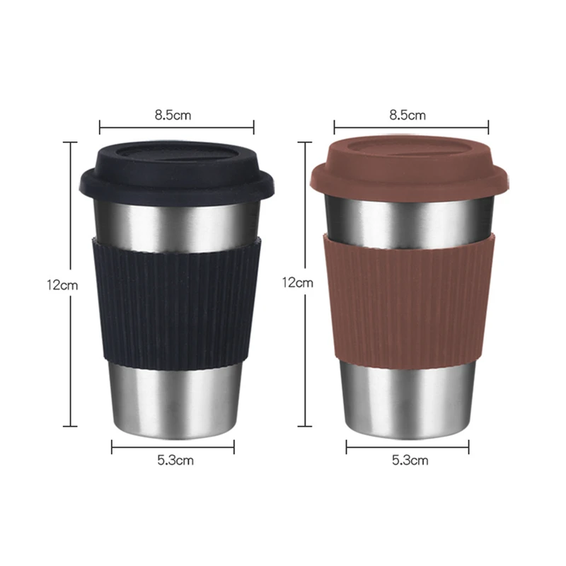 

500ML Silicone Anti-Scalding Drinking Coffee Mug Home Office Tea Jug Portable Insulated Water Cups Kitchen Drinkware Utensils