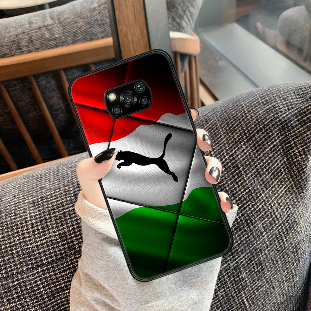 

Puma Sport Fashion Trend Brand Phone case Cover Hull For Xiaomi Mi A2 A3 8 9 9T Note 10 Se Lite Pro black Etui Painting Hoesjes