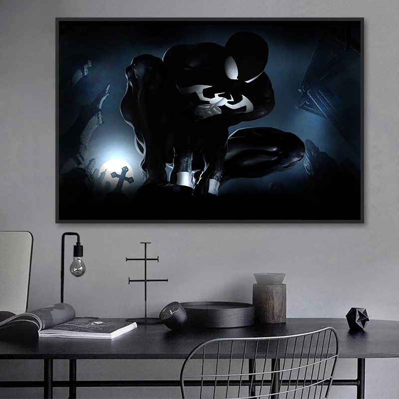 Marvel холст Мстители Человек-паук Холст плакат живопись на холсте Мультфильмы для